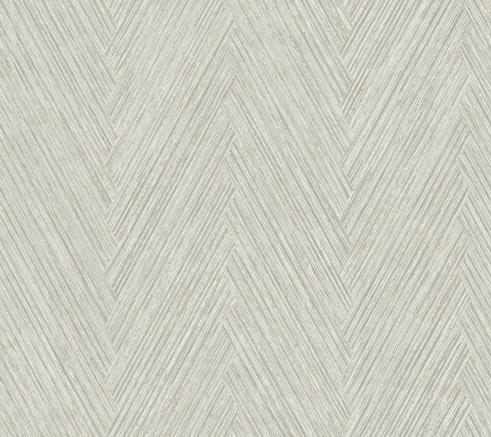 Thatched Chevron Dove Wallpaper by York Wallcoverings Formations Covers about 60.8 square feet 27-in by 27-ft long roll Unpasted 24 - Fabric Carolina -