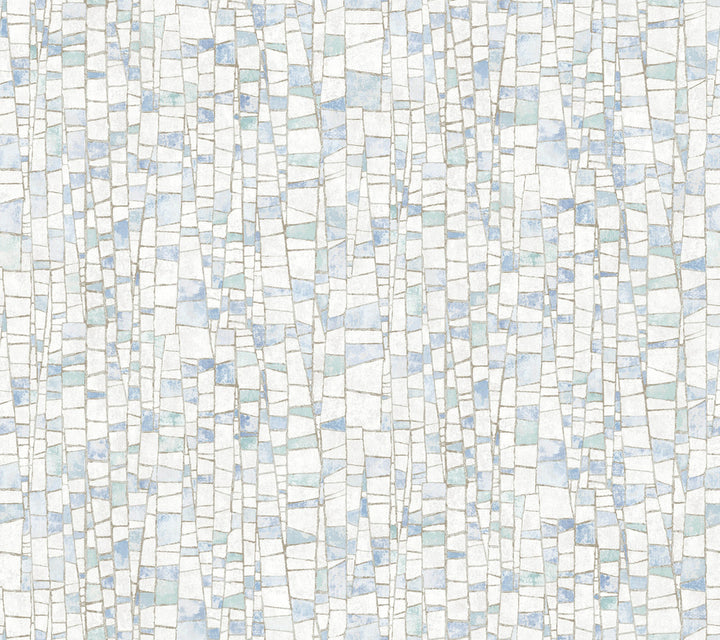 Kaleidoscopic Blue Wallpaper by York Wallcoverings Formations Covers about 60.8 square feet 27-in by 27-ft long roll Unpasted 24 - Fabric Carolina -