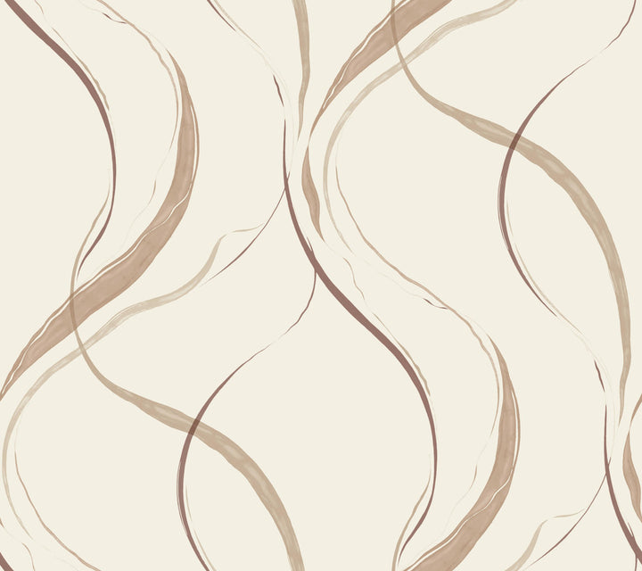 Ink Flow Baked Clay Wallpaper by York Wallcoverings Formations Covers about 60.8 square feet 27-in by 27-ft long roll Unpasted 24 - Fabric Carolina -