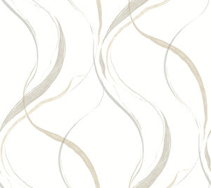 Ink Flow Neutral Wallpaper by York Wallcoverings