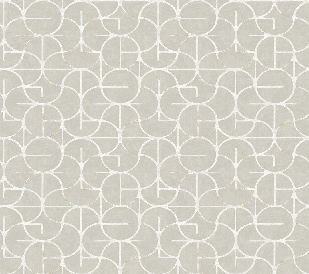 Looking Glass Grey & Silver Wallpaper by York Wallcoverings Designer