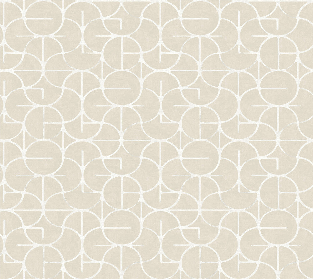 Looking Glass Beige Wallpaper by York Wallcoverings Formations Covers about 60.8 square feet 27-in by 27-ft long roll Unpasted 24 - Fabric Carolina -