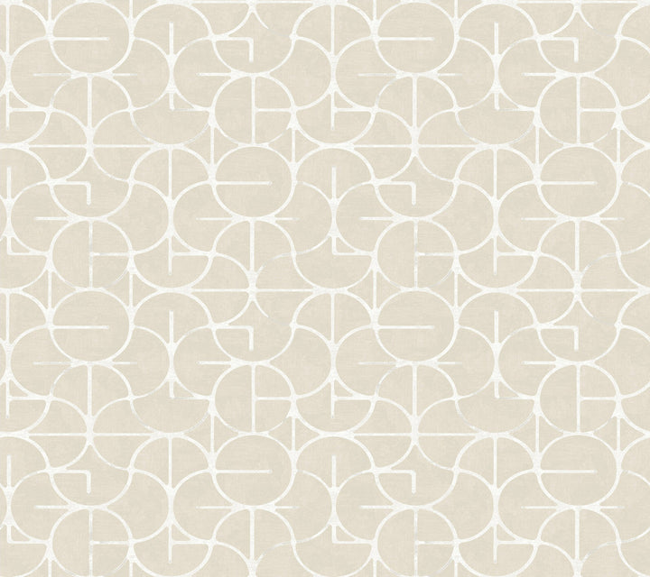 Looking Glass Beige Wallpaper by York Wallcoverings Formations Covers about 60.8 square feet 27-in by 27-ft long roll Unpasted 24 - Fabric Carolina -