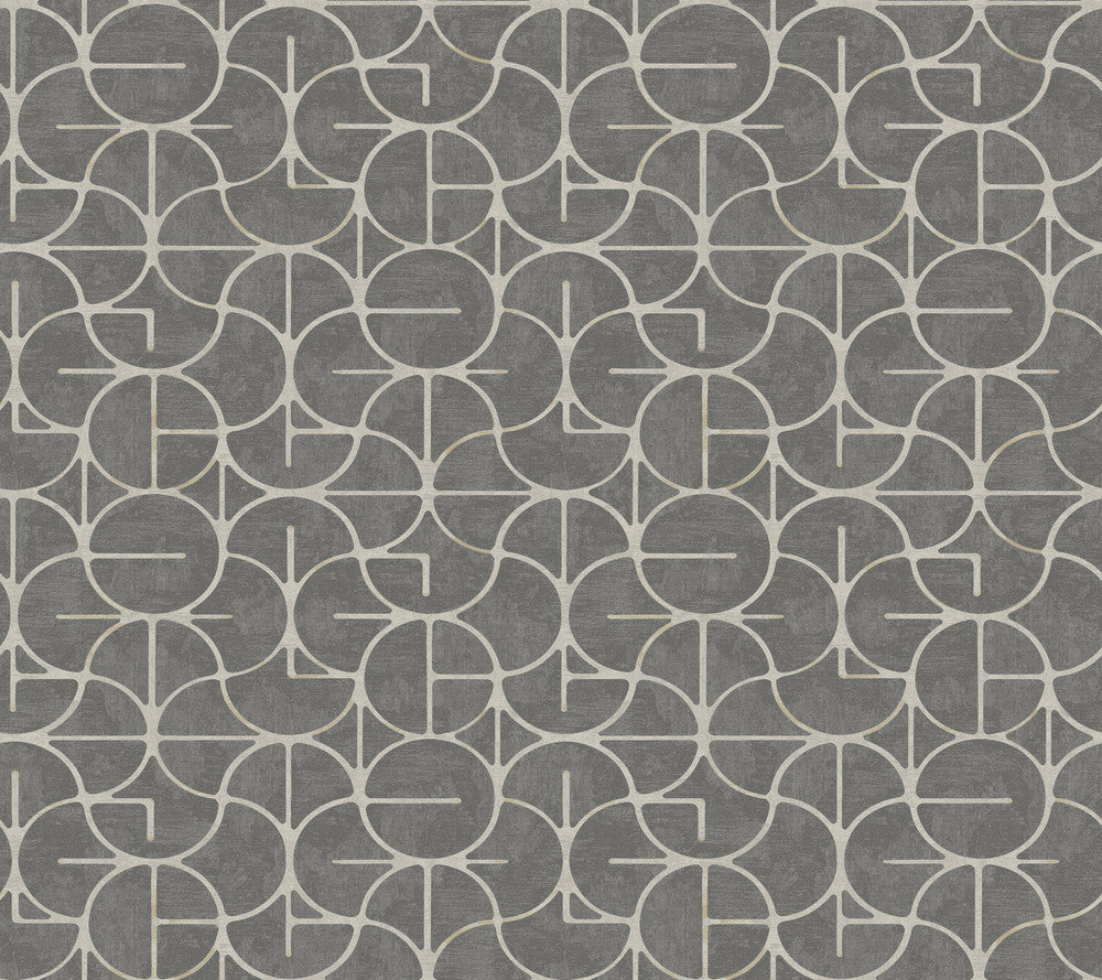 Looking Glass Charcoal Wallpaper by York Wallcoverings Formations Covers about 60.8 square feet 27-in by 27-ft long roll Unpasted 24 - Fabric Carolina -