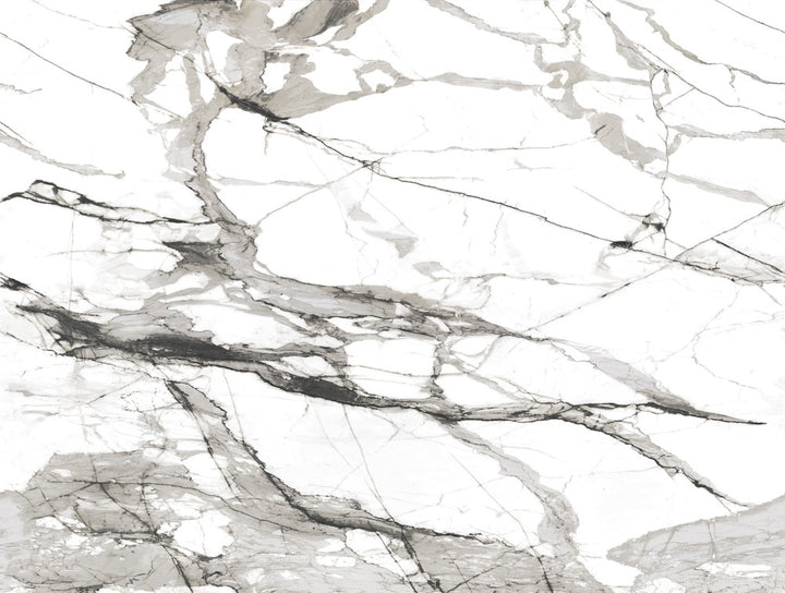 Imperial Marble Black & White Wall Mural by York Wallcoverings Formations Covers 6 panels 13.5-ft wide by 10.2-ft tall when assembled 27-in by 10.2-ft long roll Unpasted 0 - Fabric Carolina -
