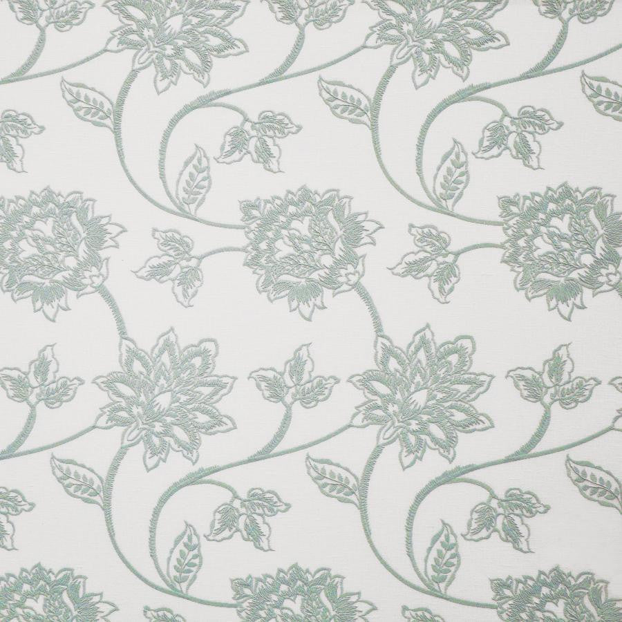 Fiorella # 852 Breeze by Maxwell Fabric COLOR WAVES-RIVIERA 70% POLYESTER/30% COTTON NONE INDIA V-18.6"H-12.8" 54"EMB51.5 - Fabric Carolina -