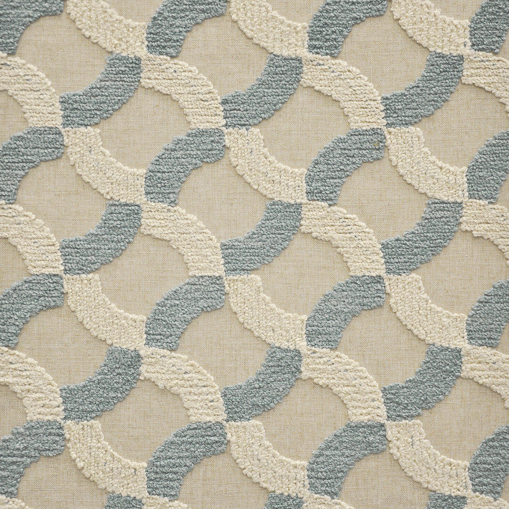 Frise # 846 Surf by Maxwell Fabric COLOR WAVES-RIVIERA 70% POLYESTER/30% LINEN
None INDIA See sample </p><p>Repeat: Horizontal: 5.25" and Vertical: 4.5" 54"EMB51.5 - Fabric Carolina -