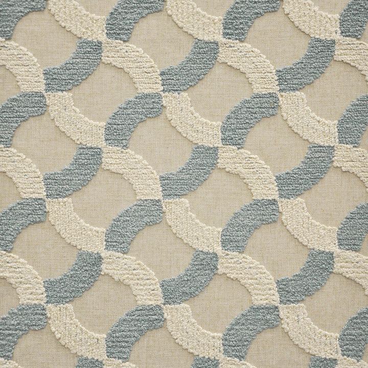 Frise # 846 Surf by Maxwell Fabric COLOR WAVES-RIVIERA 70% POLYESTER/30% LINEN
None INDIA See sample </p><p>Repeat: Horizontal: 5.25" and Vertical: 4.5" 54"EMB51.5 - Fabric Carolina -