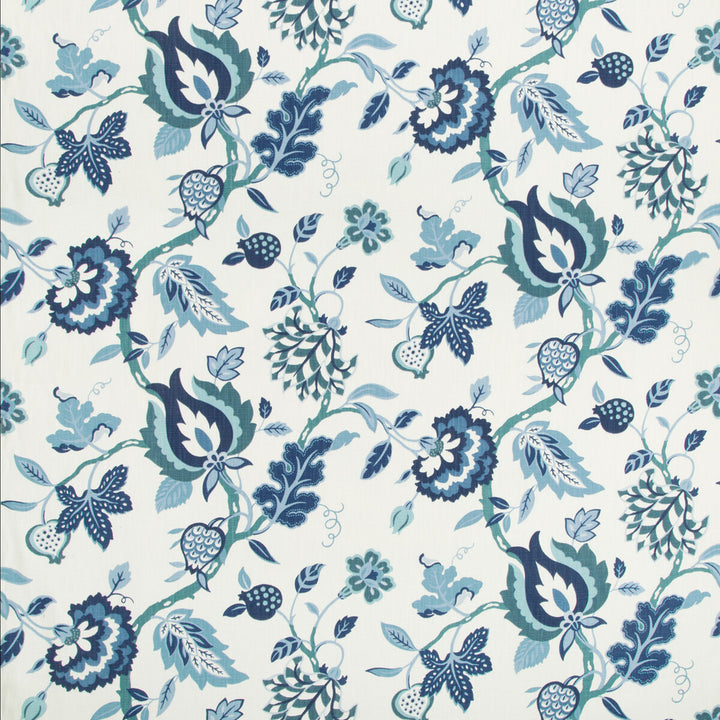 Folkway Azure by Kravet Basics Fabric COTTON - 100% United States MEDIUM Horizontal: 27 and Vertical: 27 54 - Fabric Carolina -