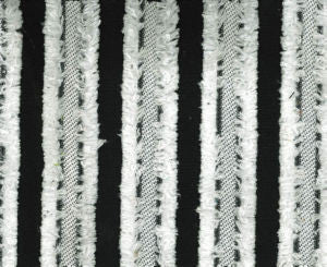 Folly Black White by Norbar Designer Fabric SOLEIL 100% SOLUTION DYED POLYESTER CHINA 1 3/4"H 54 - Swanky Fabrics -
