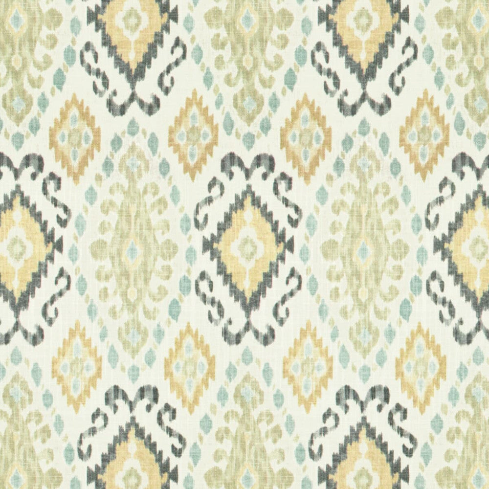 Fondly 2 Shoreline by Stout Fabric COMFORTABLE LIVING SEAMIST/AQUA 70%SVI 30%LIN SPAIN </p><p>Repeat: 27.375 54 in - Fabric Carolina -