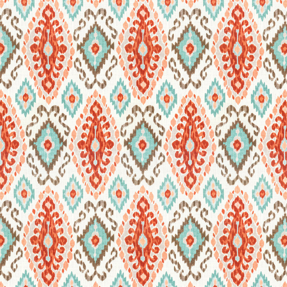 Fondly 6 Terracotta by Stout Fabric RAINBOW LIBRARY TILE/SORBET 70%SVI 30%LIN SPAIN </p><p>Repeat: 27.375 54 in - Fabric Carolina -