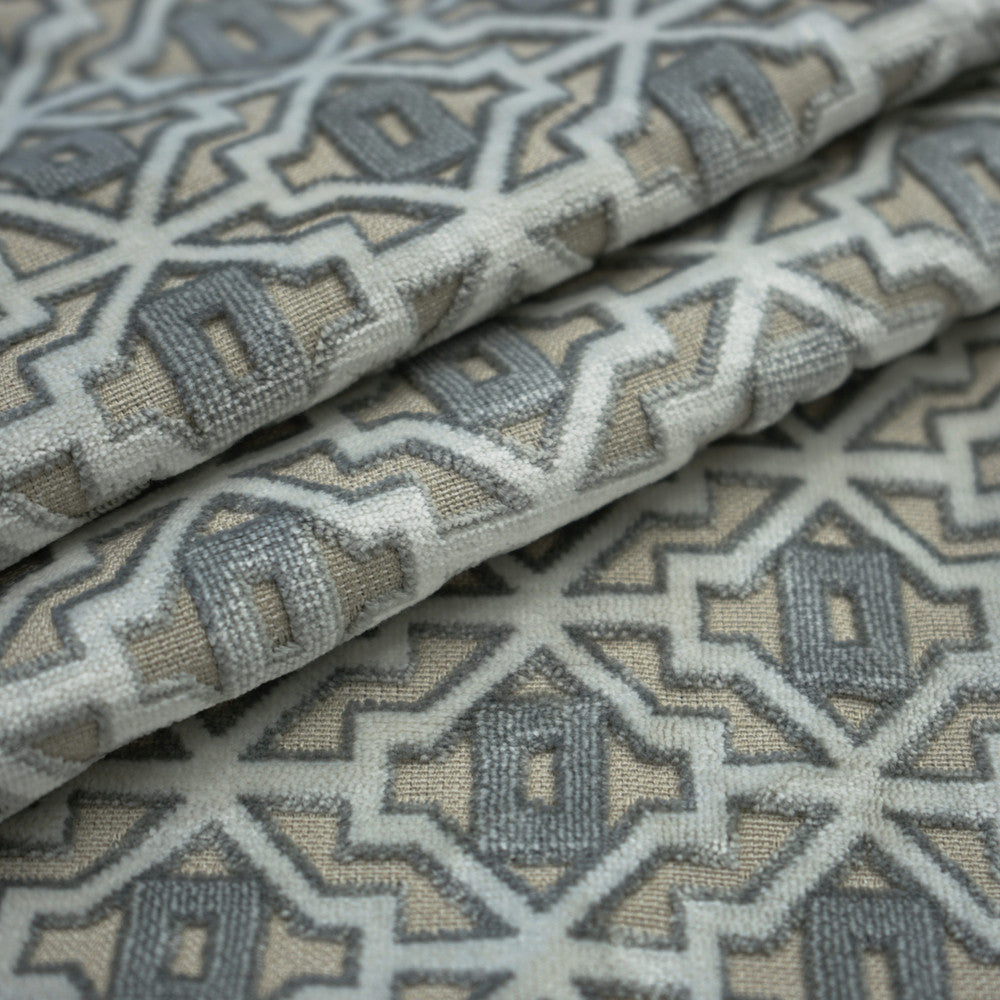 Foxtrot 92Sj101 by JF Designer Fabric JF Studio 70% Viscose, 30% Polyester Belgium 25000 Horizontal: 3.375 and Vertical: 2.25 54 - Swanky Fabrics -