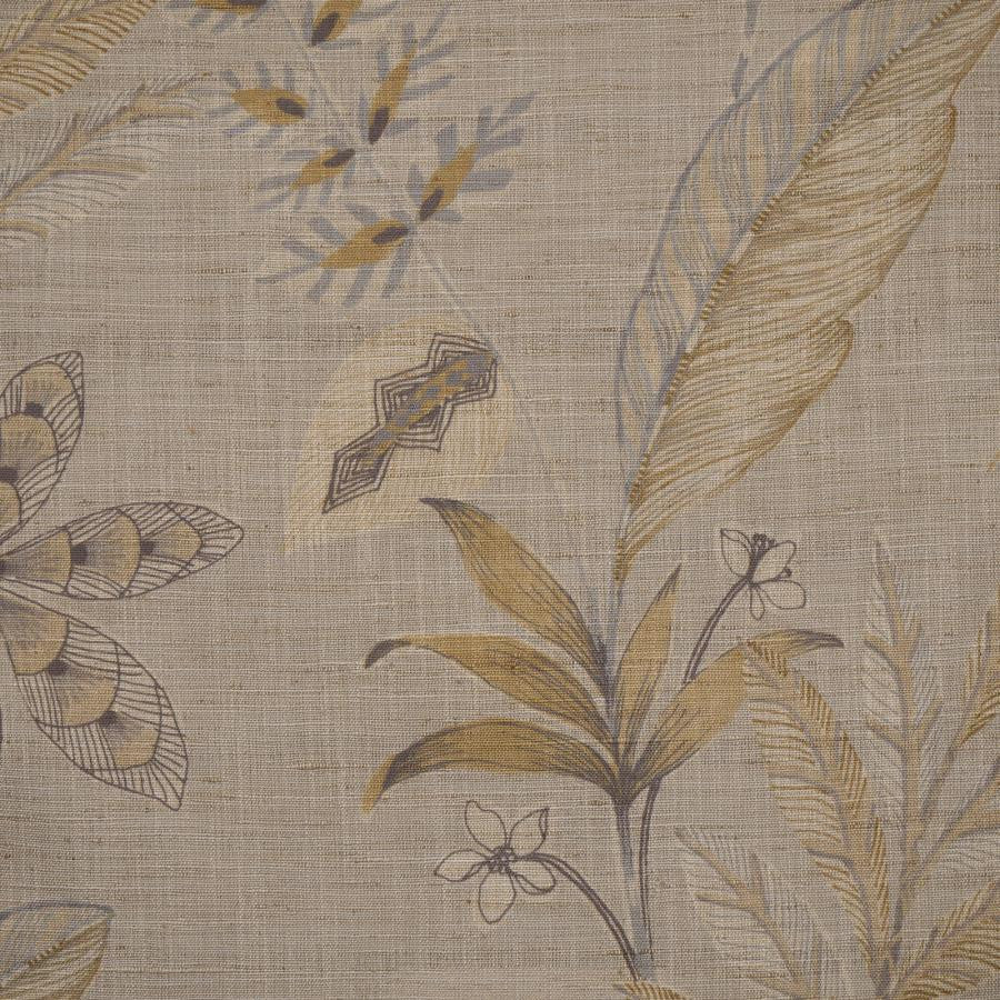 Favianna # 626 Alloy by Maxwell Designer Fabric Color Theory-Vol.Viii Tigerseye 100% POLYESTER INDIA V-27.5" H-27.5" 54" - Swanky Fabrics -