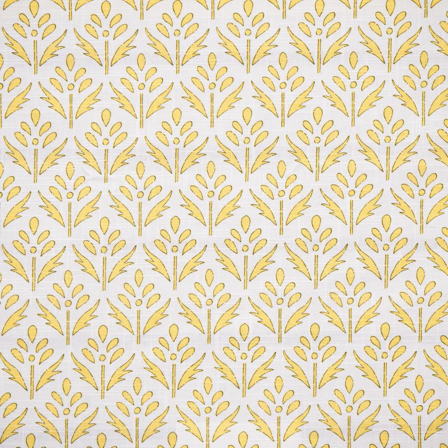 Floraison # 619 Lemon by Maxwell Fabric Color Theory-Vol.Viii Tigerseye 100% COTTON SPAIN V-3.5" H-2.3" 55" - Fabric Carolina -