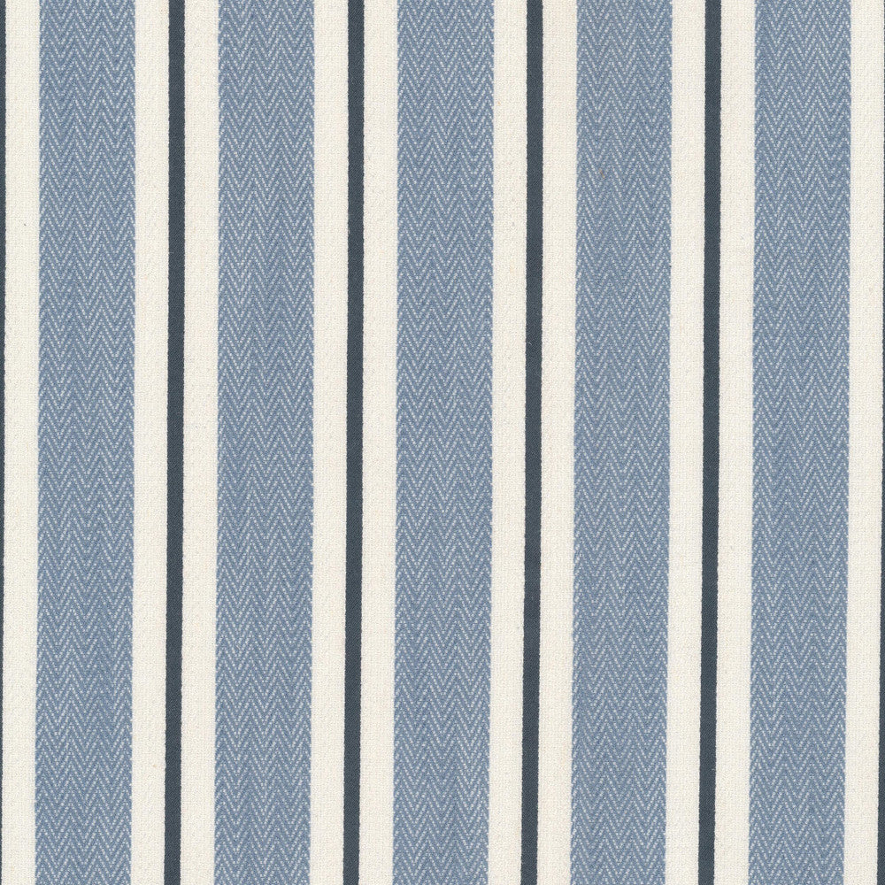 Fugazi 1 Colonial by Stout Designer Fabric RAINBOW LIBRARY HAZE/SKY 96%COT 4%POL INDIA Horizontal: 2.375 and Vertical: 0.000 55 in - Swanky Fabrics -