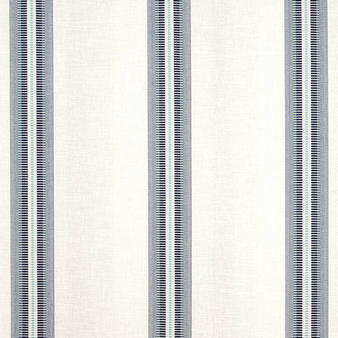 Stanley Stripe Ocean FWW7156 by Thibaut Fabric Thibaut Fabric Stanley Stripe Ocean FWW7156Fabric Atmosphere 85% Polyester, 15% Linen TURKEY </p><p>Repeat: V: - 117 - Fabric Carolina -