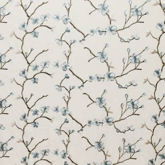 Favorite Powder Blue 2053911004 by Carole Fabric Exclusive Maybanks 70% Cotton , 30% Polyester INDIA H: 9 1/2"V, 26"H  52" Minimum (See sample for specifics) - Fabric Carolina - Carole Exclusive