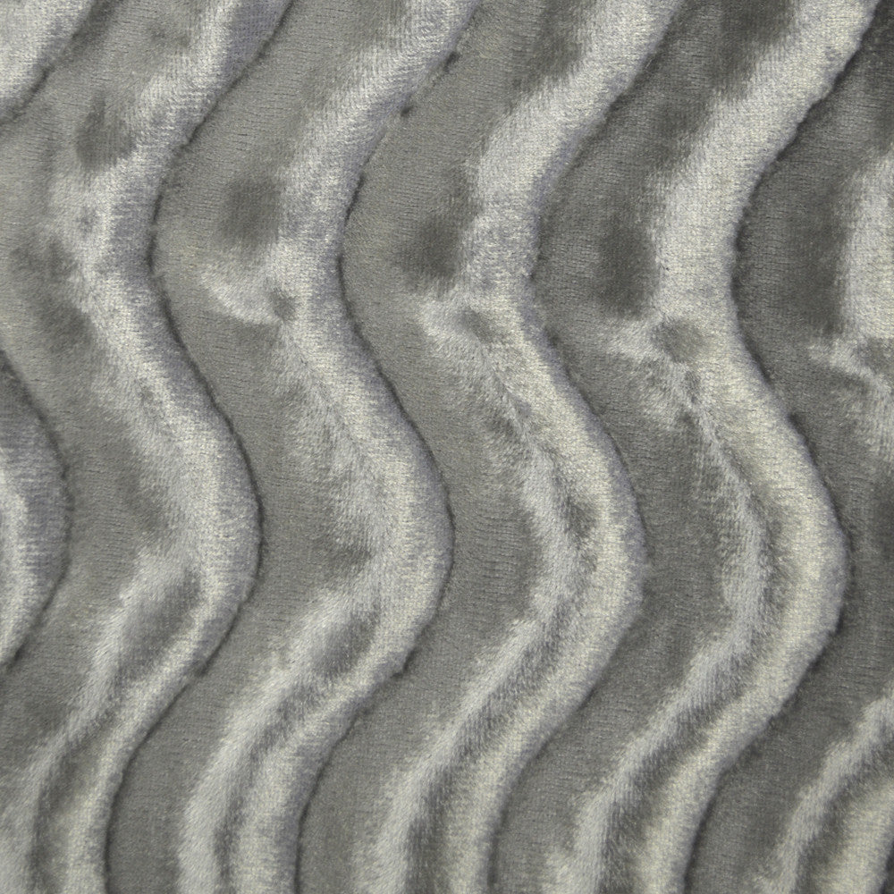 Flatbush Silver by Europatex Designer Fabric Flatbush 100% Polyester China Horizontal: 1.5" and Vertical: N/A 110" - Swanky Fabrics -