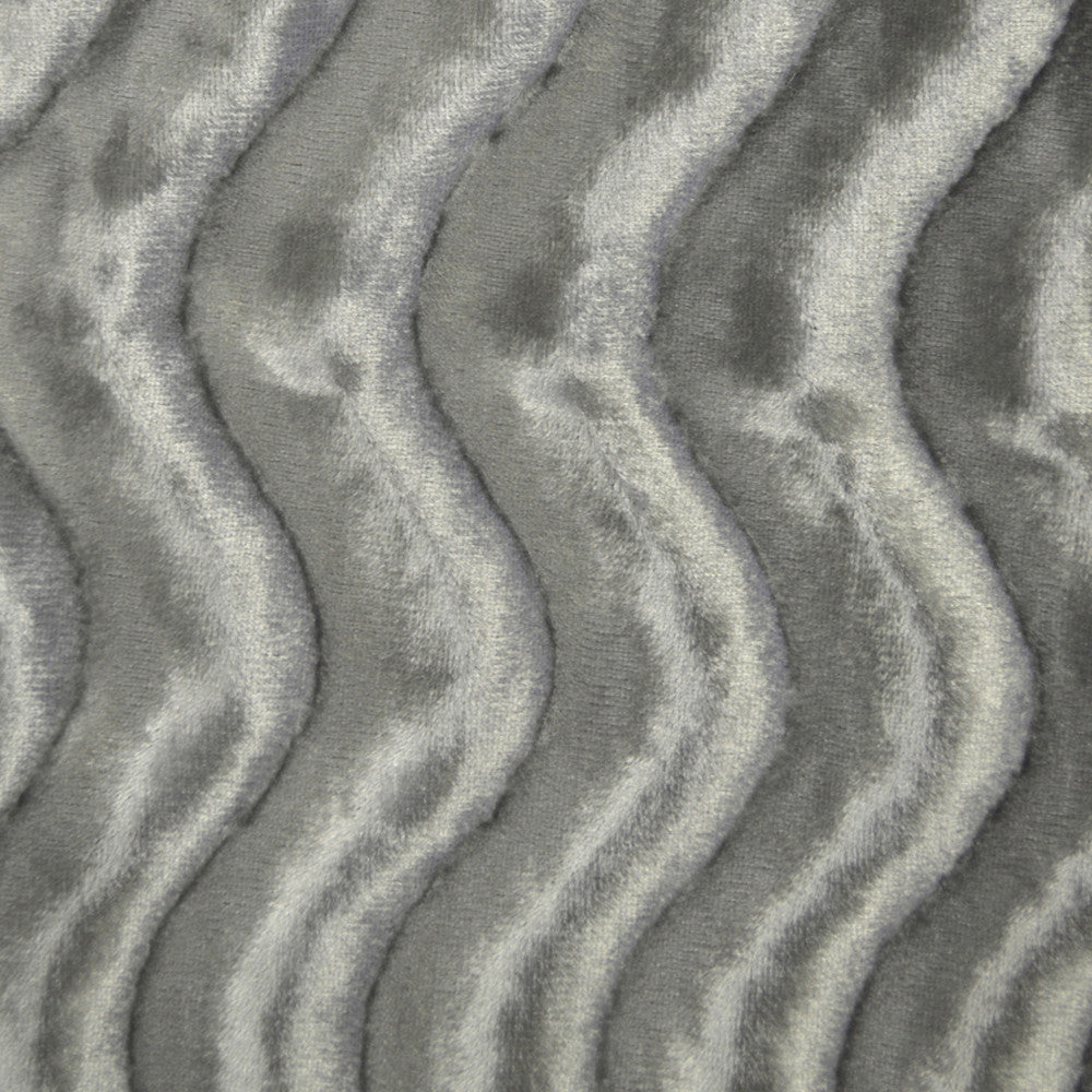Flatbush Silver by Europatex Designer Fabric Flatbush 100% Polyester 110.00 inches - Swanky Fabrics -