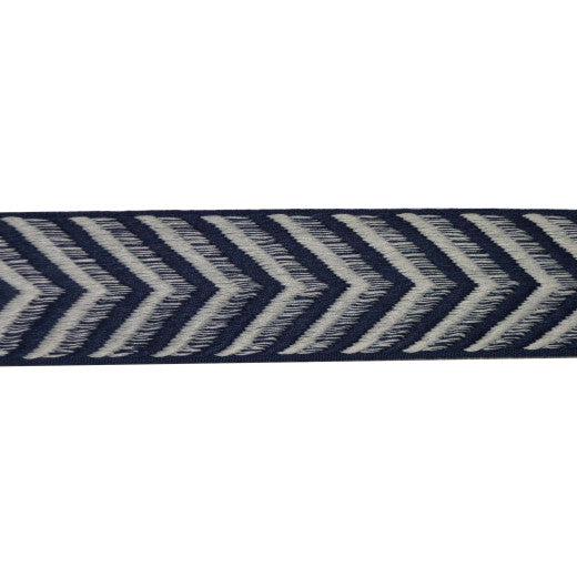 Flounder - Navy by Europatex Fabric Sirenia 50% Viscose / 50% Cotton China See Sample Horizontal: N/A and Vertical: N/A 2.50 inches  - Fabric Carolina -