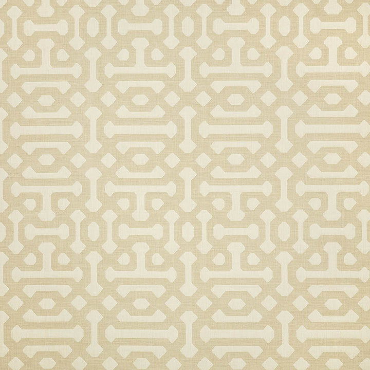 45991-0001 Fretwork  Flax by Sunbrella Fabric our website for purchase 100% Sunbrella Acrylic USA (see sample) 7" x 14.74" 54"  - Fabric Carolina -