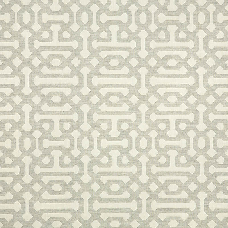45991-0002 Fretwork  Pewter by Sunbrella Designer Fabric our website for purchase 100% Sunbrella Acrylic USA (see sample) 14.74" 54"  - Swanky Fabrics -
