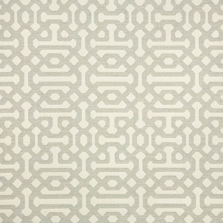 45991-0002 Fretwork  Pewter by Sunbrella Designer Fabric our website for purchase 100% Sunbrella Acrylic USA (see sample) 14.74" 54"  - Swanky Fabrics -
