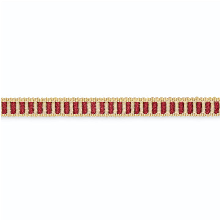 Claudine Cotton Gimp Claret/Antique Gold G500-3 by Schumacher Trim SCHUMACHER TRIM PROGRAM See Sample UNITED STATES OF AMERICA TO BE DETERMINED </p><p>Repeat: Horizontal: - and Vertical: - 0 1/2" WIDE (1CM) - Fabric Carolina -