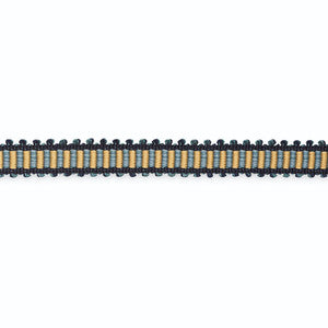 Kim Gimp Slk W/Picot Edge 1/2" Gold/Indigo/Navy G520-3 by Schumacher Trim