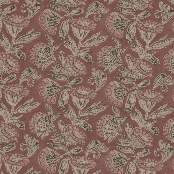 Galahad 2 Sienna by Stout Fabric Stout Fabric Galahad 2 SiennaFabric Rainbow Library Blossom/Sunset 50%Cot 35%Svi 15%Lin India </p><p>Repeat: H: 13.75, V: 2.375 54 in - Fabric Carolina -