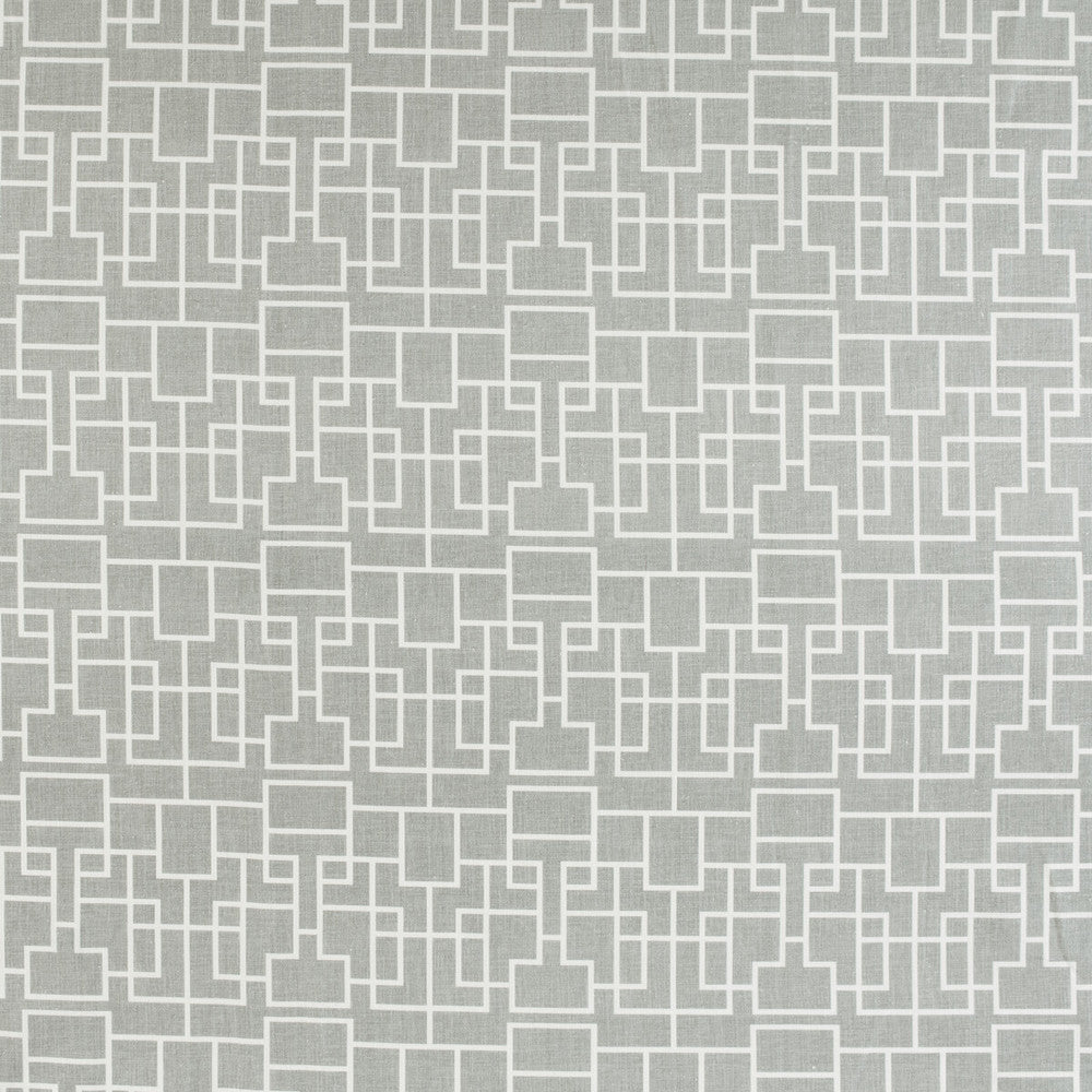 Garden Key Dove by Kravet Design Designer Fabric BARBARA BARRY HOME MIDSUMMER COTTON - 90%;LINEN - 10% United Kingdom - Horizontal: 6.75 and Vertical: 6.96 54 - Swanky Fabrics -