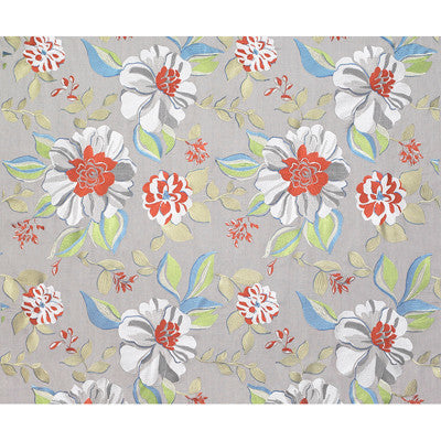 Yalta Azul/Terracota by Gaston Y Daniela Fabric - LINEN - 63%;VISCOSE - 37% India LIGHT Horizontal: 25 and Vertical: 31.5 59.06 - Fabric Carolina -