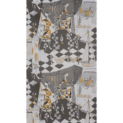 Villefranche Ocre by Gaston Y Daniela Wallcovering - PAPER - 100% Spain - Horizontal: - and Vertical: 20.8 20.8 - Fabric Carolina -
