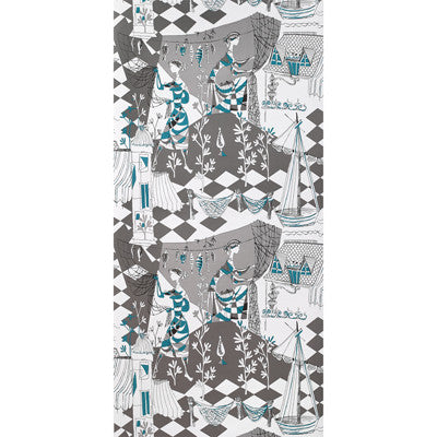 Villefranche Turquesa by Gaston Y Daniela Wallcovering Gaston Y Daniela Wallcovering Villefranche TurquesaWallcovering PAPER - 100% Spain </p><p>Repeat: H: , V: 20.8 20.8 - Fabric Carolina -