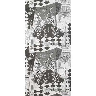 Villefranche Gris by Gaston Y Daniela Wallcovering - PAPER - 100% Spain - Horizontal: - and Vertical: 20.8 20.8 - Fabric Carolina -