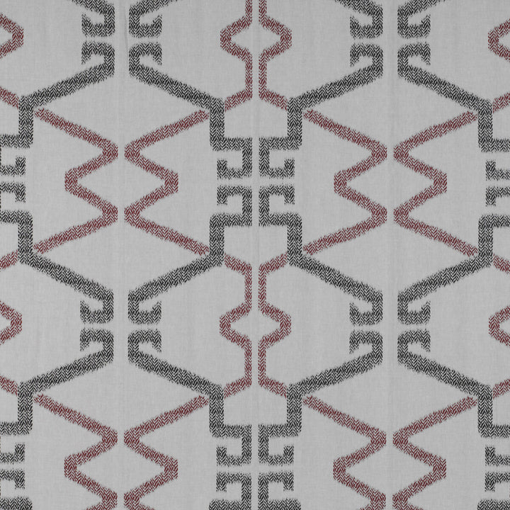 Caprera Onyx/Rojo by Gaston Y Daniela Fabric TIERRAS LINEN - 90%;POLYESTER - 10% Turkey - Horizontal: 28.93 and Vertical: 28.93 118 - Fabric Carolina -
