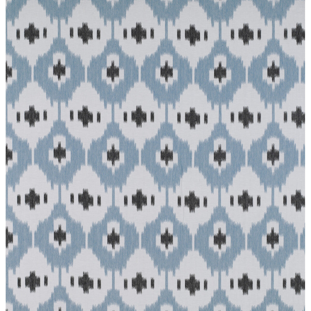 Panarea Azul Claro/Onyx by Gaston Y Daniela Fabric TIERRAS LINEN - 90%;VISCOSE - 10% Turkey Horizontal: 9.44 and Vertical: 14.96 118 - Fabric Carolina -