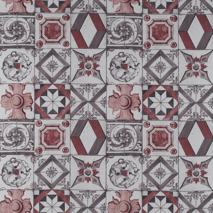 Trastevere Rojo/Marron by Gaston Y Daniela Fabric TIERRAS VISCOSE - 67%;LINEN - 33% Spain Horizontal: 27.17 and Vertical: 27.17 54.33 - Fabric Carolina -