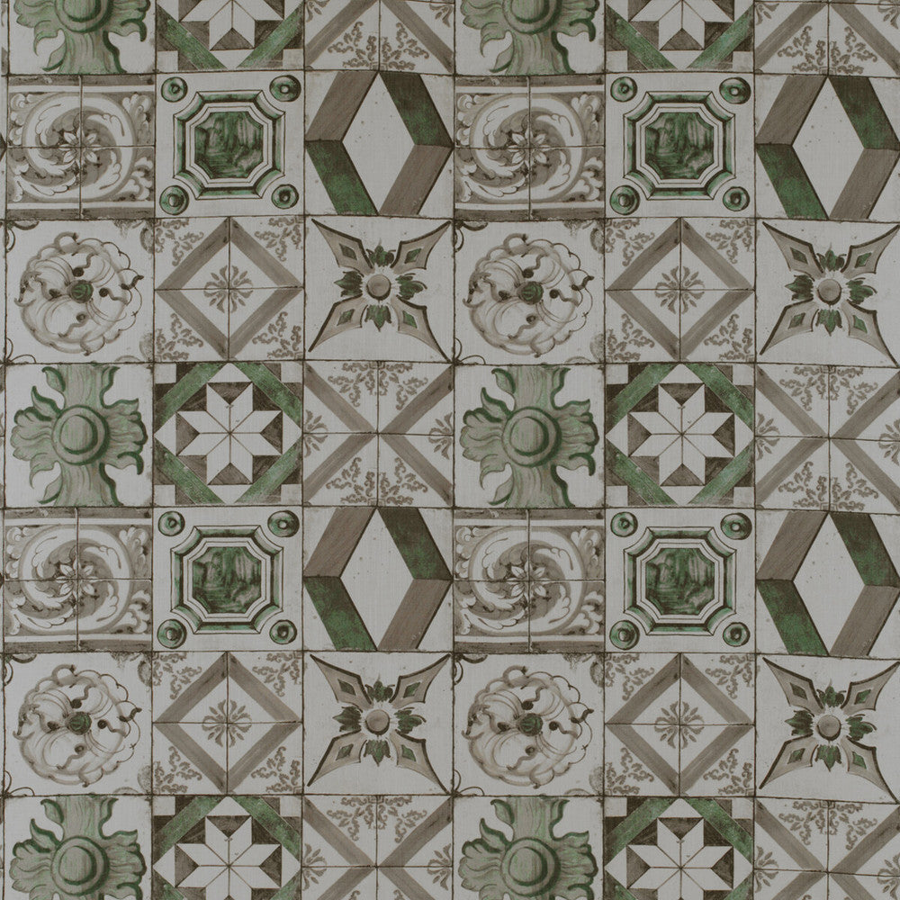 Trastevere Verde by Gaston Y Daniela Fabric TIERRAS VISCOSE - 67%;LINEN - 33% Spain - Horizontal: 27.17 and Vertical: 27.17 54.33 - Fabric Carolina -