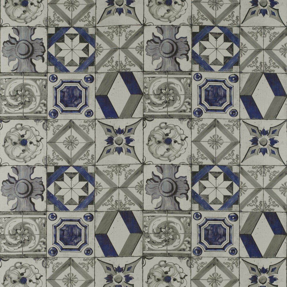 Trastevere Azul/Gris by Gaston Y Daniela Fabric TIERRAS VISCOSE - 67%;LINEN - 33% Spain Horizontal: 27.17 and Vertical: 27.17 54.33 - Fabric Carolina -