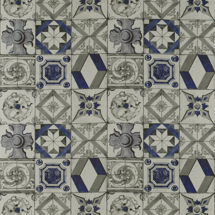 Trastevere Azul/Gris by Gaston Y Daniela Fabric TIERRAS VISCOSE - 67%;LINEN - 33% Spain Horizontal: 27.17 and Vertical: 27.17 54.33 - Fabric Carolina -