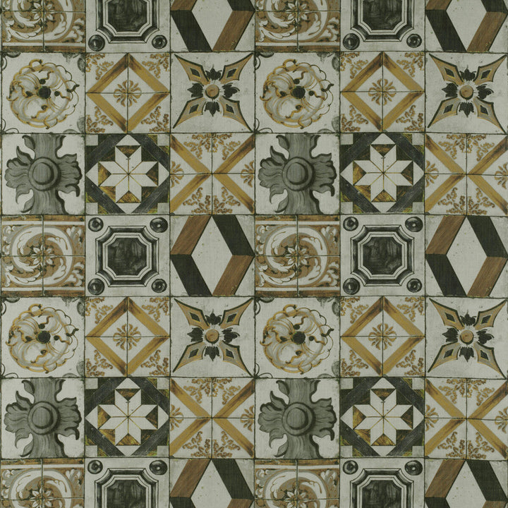 Trastevere Oro/Gris by Gaston Y Daniela Designer Fabric TIERRAS VISCOSE - 67%;LINEN - 33% Spain Horizontal: 27.17 and Vertical: 27.17 54.33 - Swanky Fabrics -