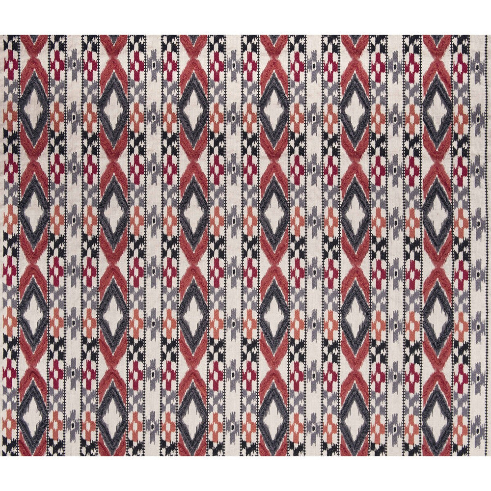 Queen Rojo/Gris by Gaston Y Daniela Fabric Gaston Y Daniela Fabric Queen Rojo/Gris Fabric GASTON AFRICALIA COTTON - 46%;VISCOSE - 38%;LINEN - 16% India </p><p>Repeat: H: 8.94, V: 12.2 53.5 - Fabric Carolina -