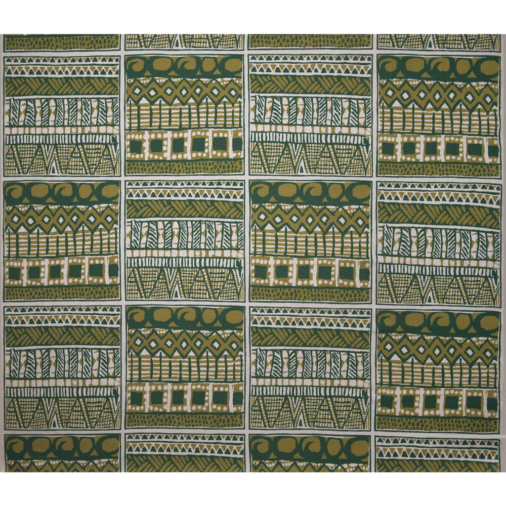 Suajili Verde by Gaston Y Daniela Designer Fabric GASTON AFRICALIA VISCOSE - 60%;LINEN - 30%;COTTON - 10% Spain HEAVY Horizontal: 26.5 and Vertical: 25.59 55 - Swanky Fabrics -