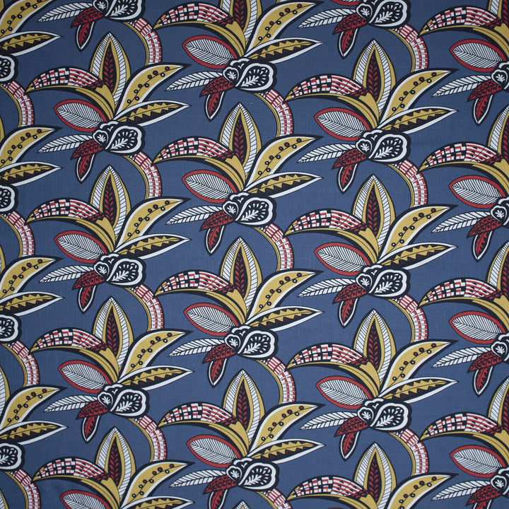 Tanzania Azul by Gaston Y Daniela Fabric GASTON AFRICALIA VISCOSE - 60%;LINEN - 30%;COTTON - 10% Spain HEAVY Horizontal: 26.38 and Vertical: 14.76 55 - Fabric Carolina -
