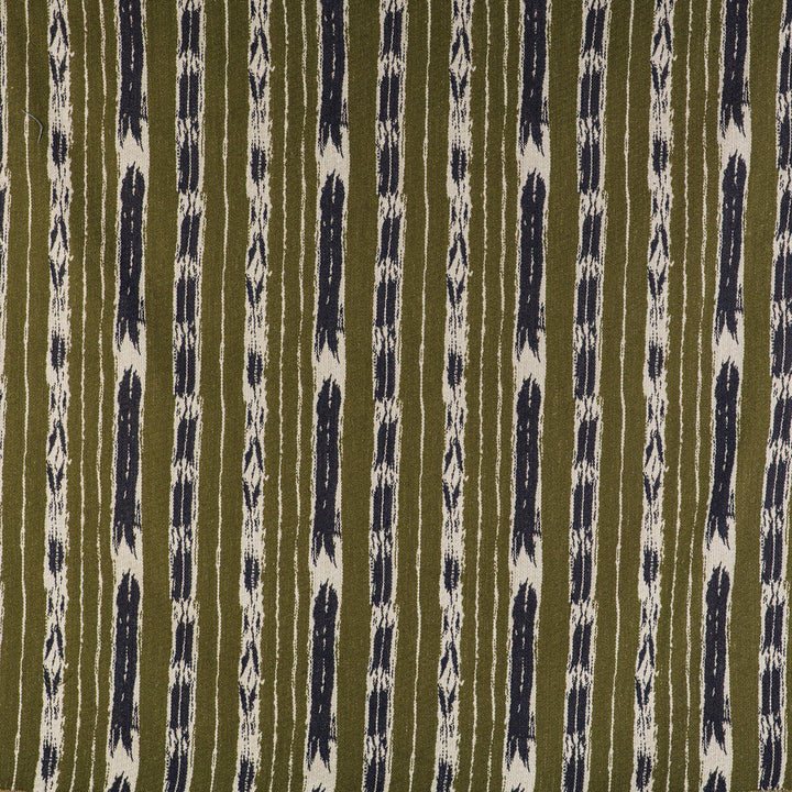 Bandas Verde/Navy by Gaston Y Daniela Designer Fabric GASTON LIBRERIA ACRYLIC - 58%;COTTON - 36%;LINEN - 6% Turkey HEAVY Horizontal: 13.27 and Vertical: 13 53 - Swanky Fabrics -