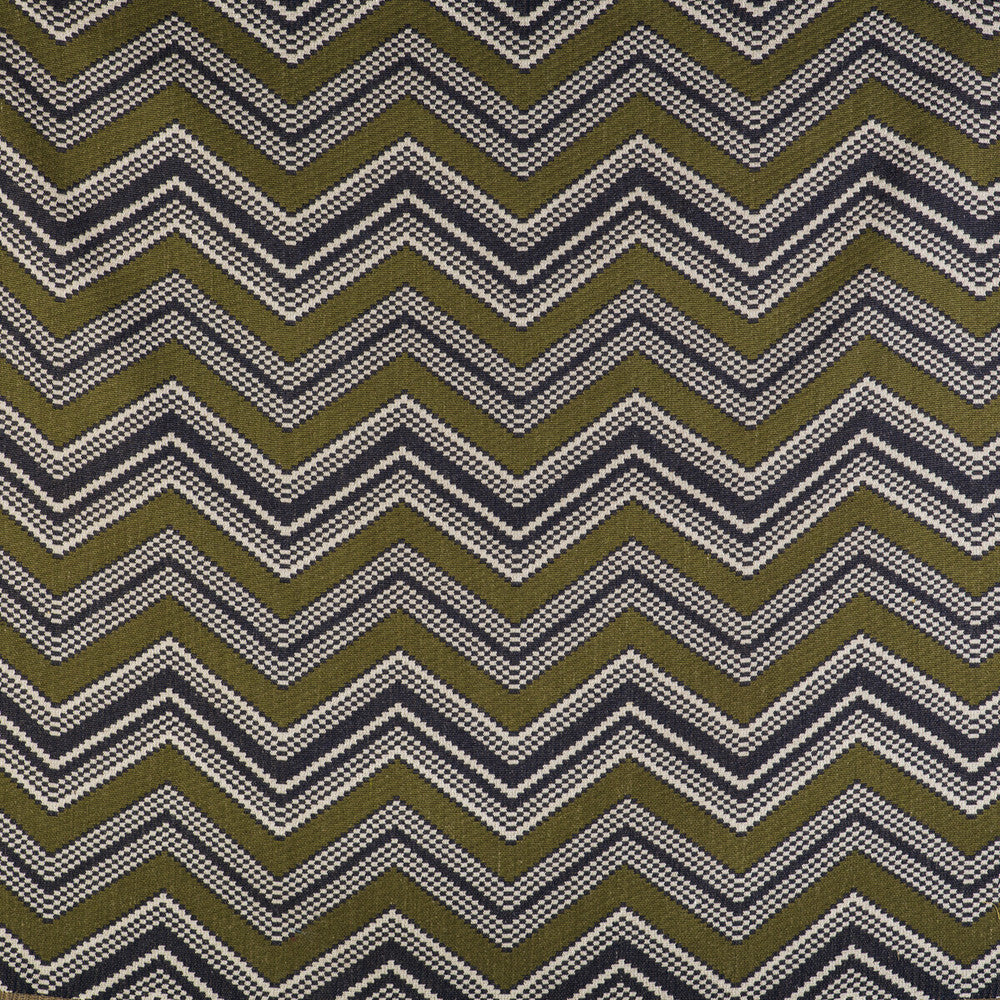 Zig Zag Verde/Navy by Gaston Y Daniela Designer Fabric GASTON LIBRERIA ACRYLIC - 79%;COTTON - 12%;LINEN - 9% Turkey HEAVY Horizontal: 13.39 and Vertical: 12.02 53 - Swanky Fabrics -