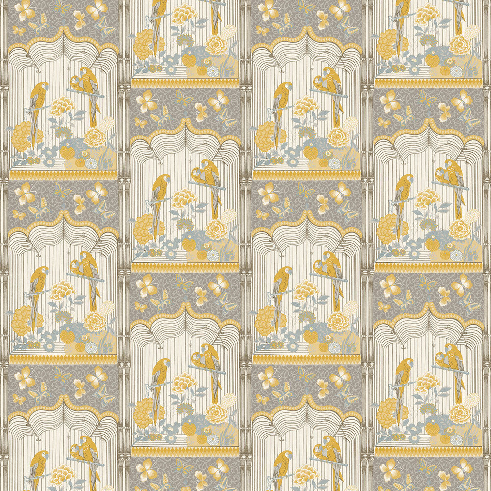 Aviary Original by Gaston Y Daniela Fabric GASTON LIBRERIA COTTON - 100% Spain MEDIUM Horizontal: 13.58 and Vertical: 20.56 55 - Fabric Carolina -