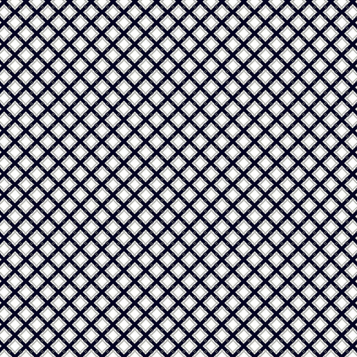 Trellis Navy/Gris by Gaston Y Daniela Designer Fabric GASTON LIBRERIA COTTON - 100% Spain MEDIUM Horizontal: 3.84 and Vertical: 3.81 57.5 - Swanky Fabrics -